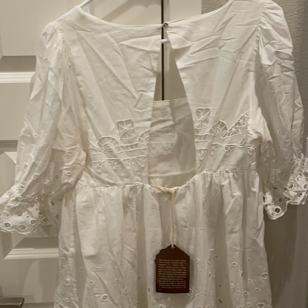 SOLD - Anthropologie Forever That Girl Audrina Eyelet mini dress - Picture 6 of 8